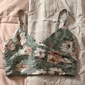 Floral Wrap Crop Top